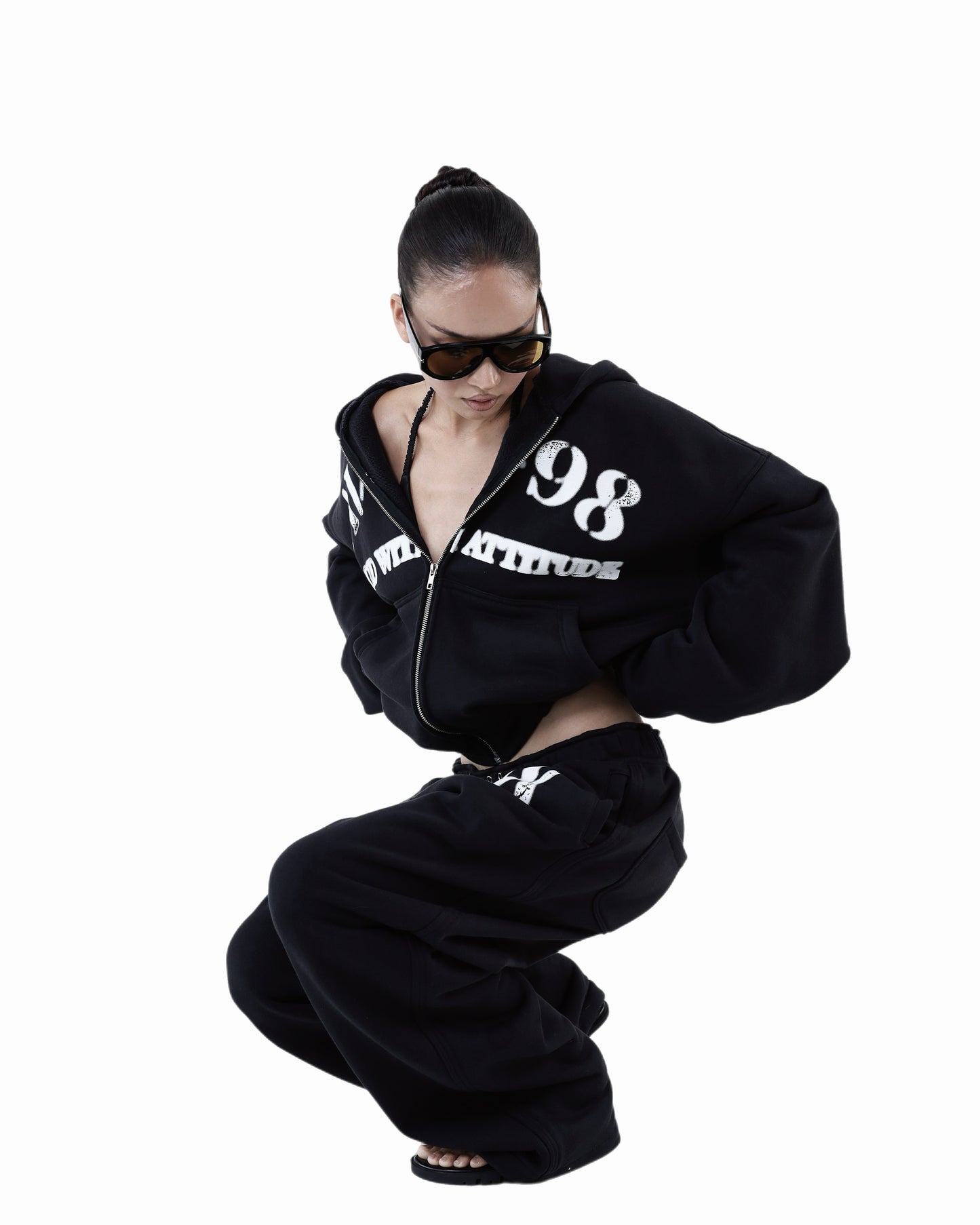 AWA PRINTED HOODIE ZIP