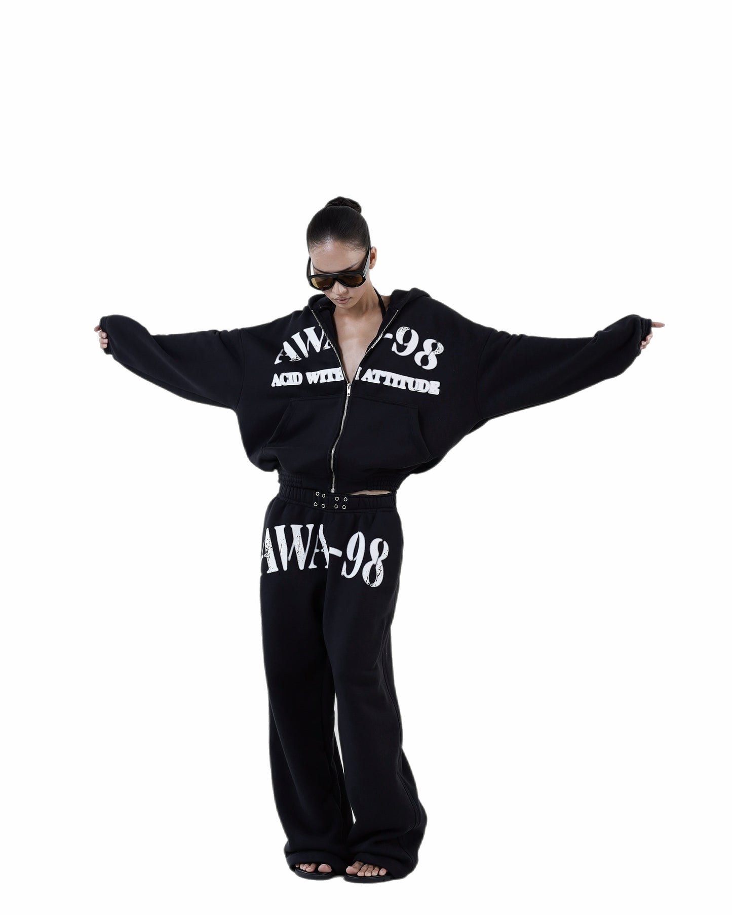 AWA PRINTED HOODIE ZIP
