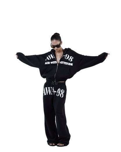 AWA PRINTED HOODIE ZIP