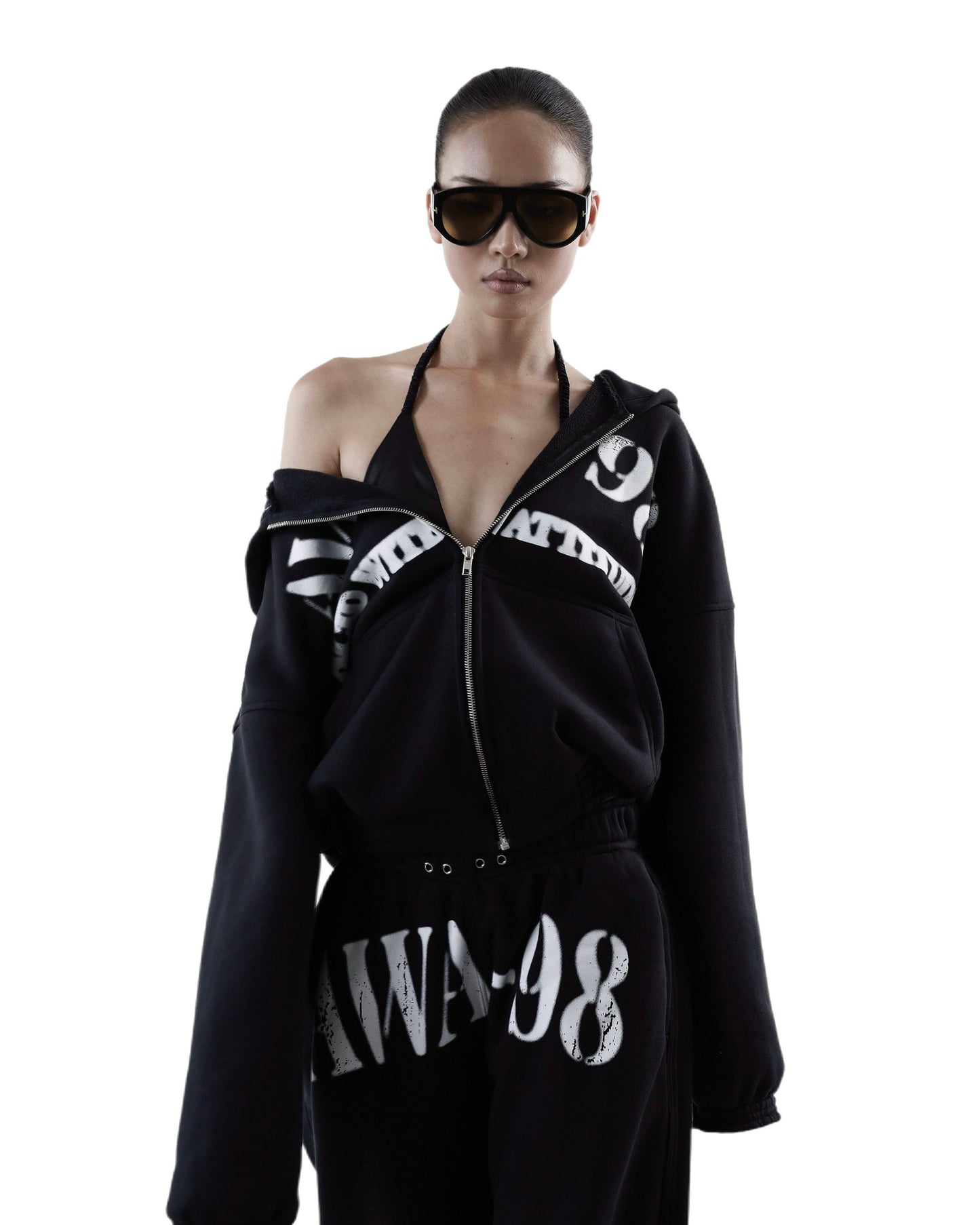 AWA PRINTED HOODIE ZIP